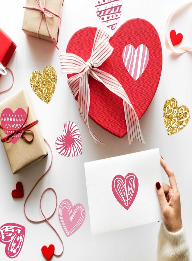 DUJAA Heart Stickers for Kids, Valentines Day Colorful Heart Stickers Valentine's Day Love Decorative Stickers Valentine's Day Party Favors Supplies - Image 5